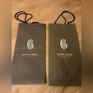 Goyard Two Brown Paper Shopping Bags